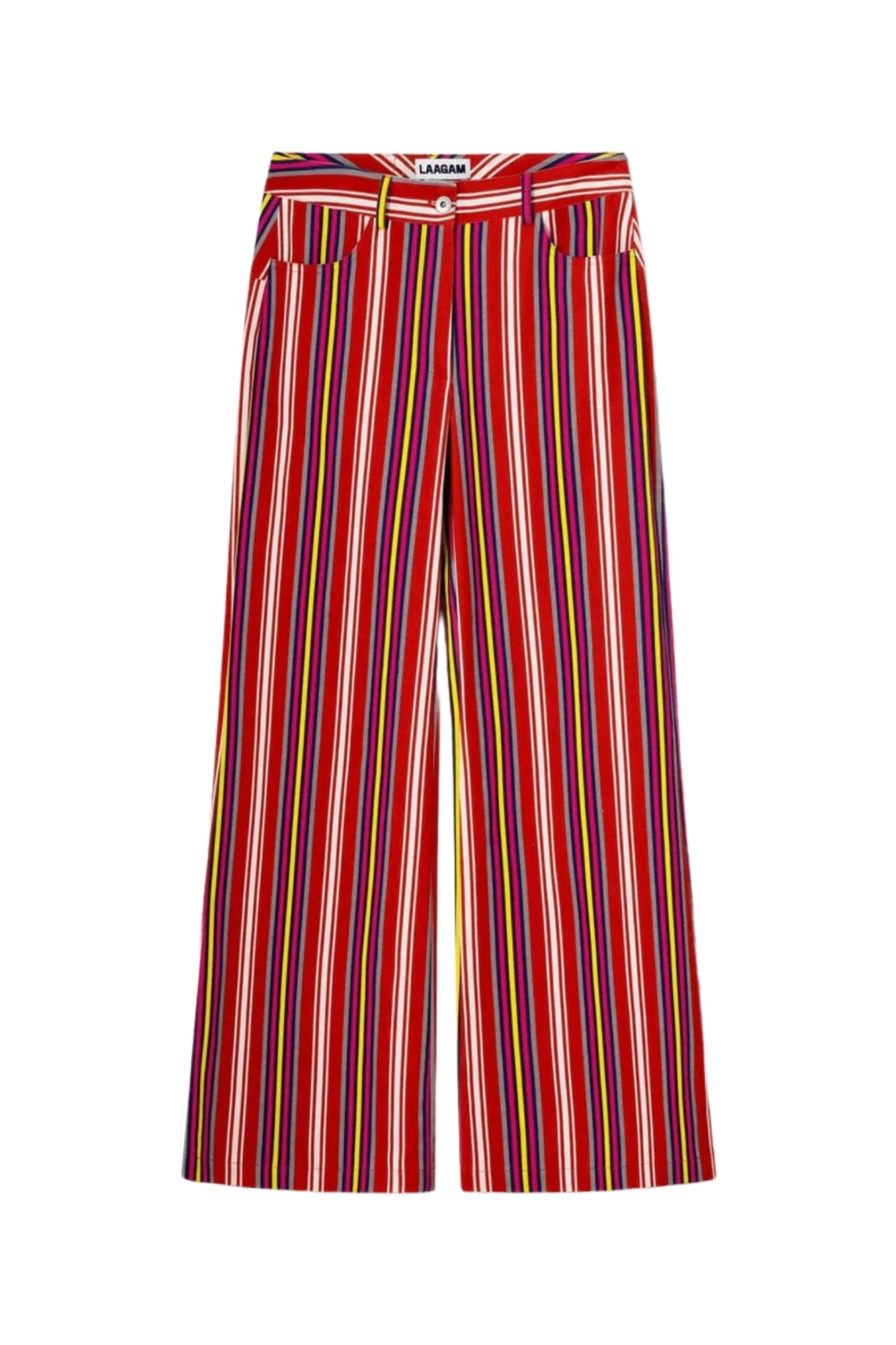 LEROY RED STRIPED TWILL PANTS