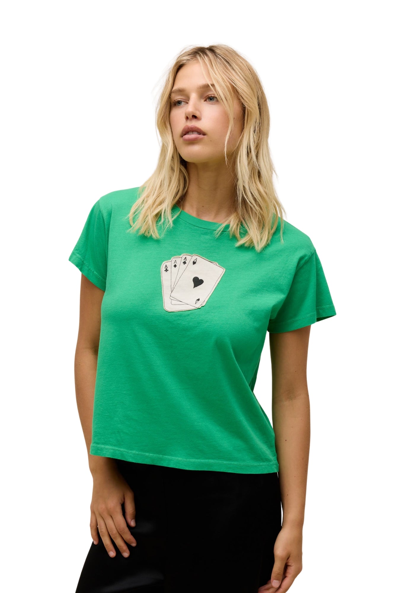 PLAYING CARDS LUCKY GREEN SOLO TEE