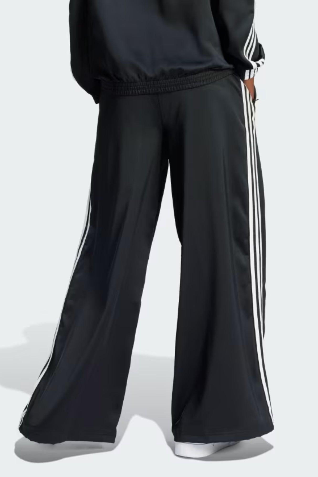 ADICOLOR SATIN WIDE LEG BLACK TRACK PANTS – MissD Concept Store 