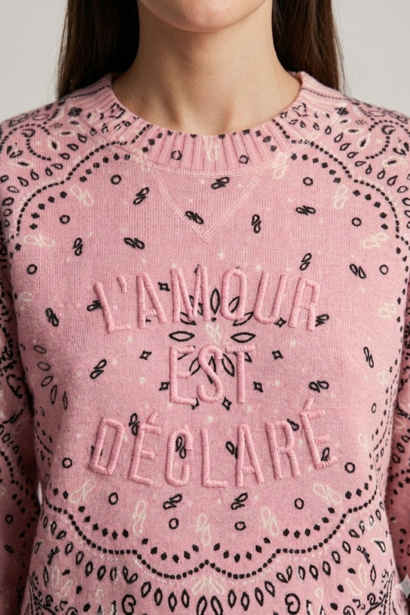 ROUTE 66 SWEATER IN PINK