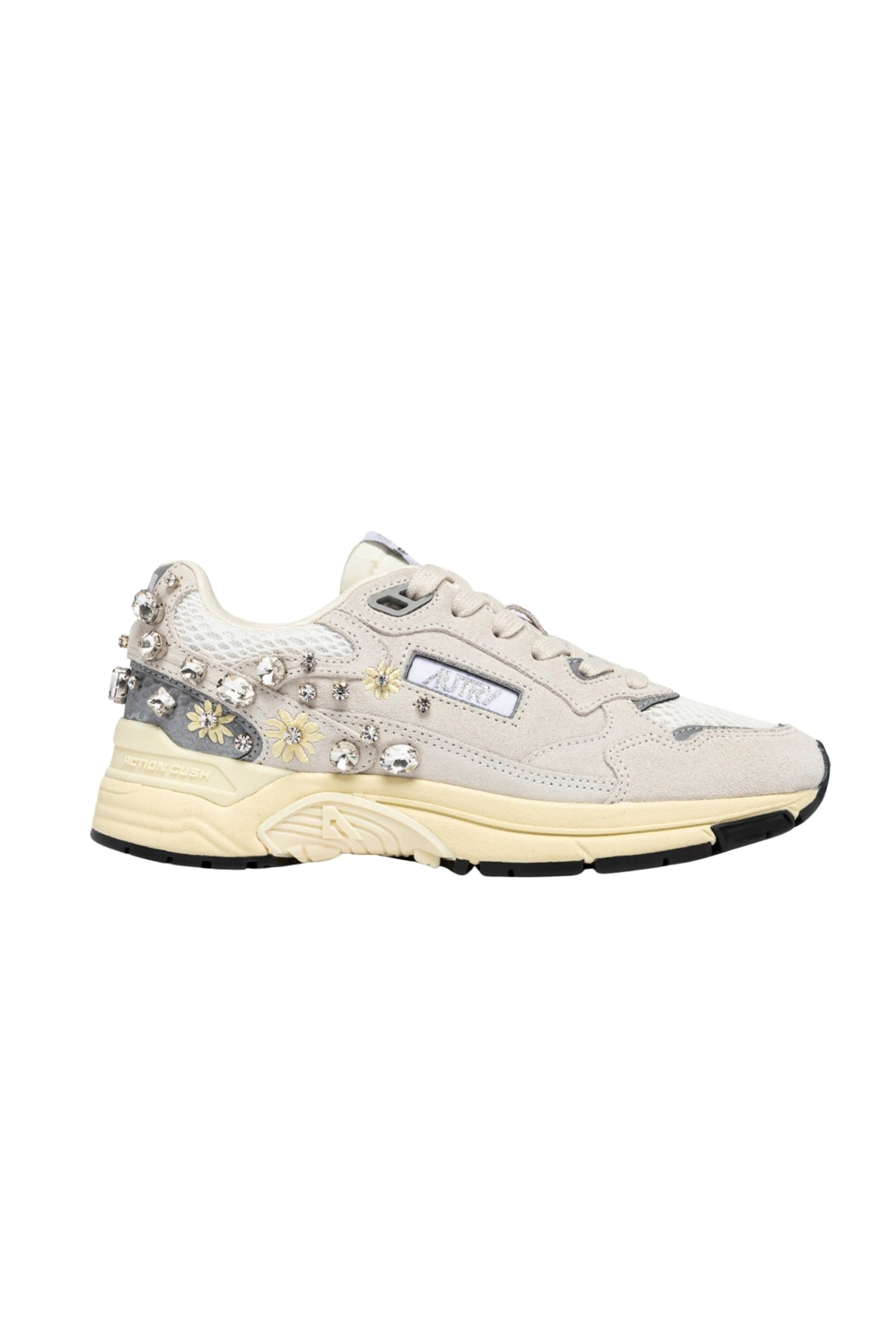 HYPERWAY SNEAKERS IN WHITE WITH DETAILS MESH AND SUEDE