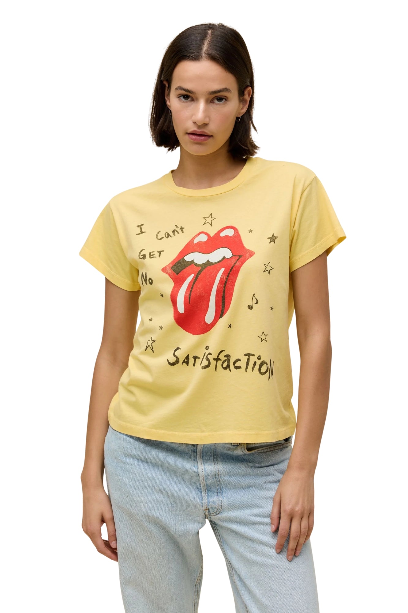 ROLLING STONES SATISFACTION POPPY YELOW TEE