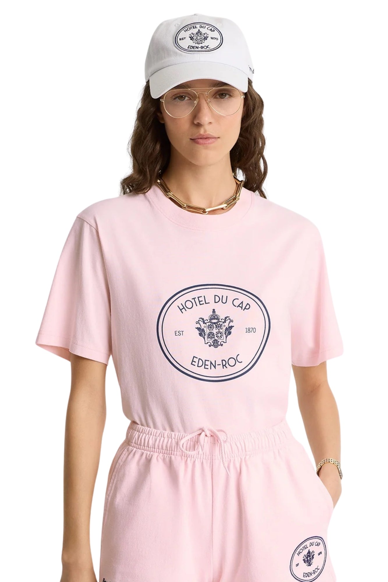 EDEN CREST PINK AND NAVY T-SHIRT