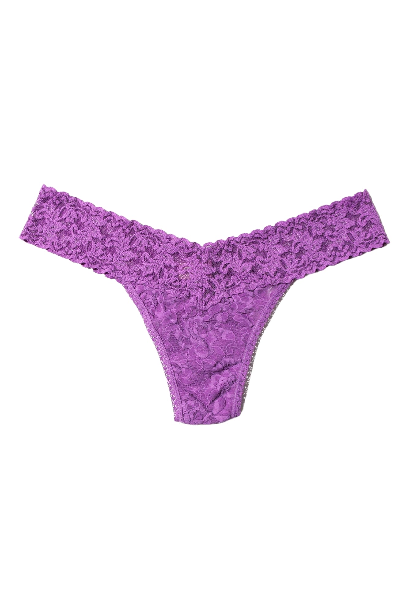 VIOLET HAZE PURPLE SIGNATURE LACE LOWRISE THONG WRAPPED