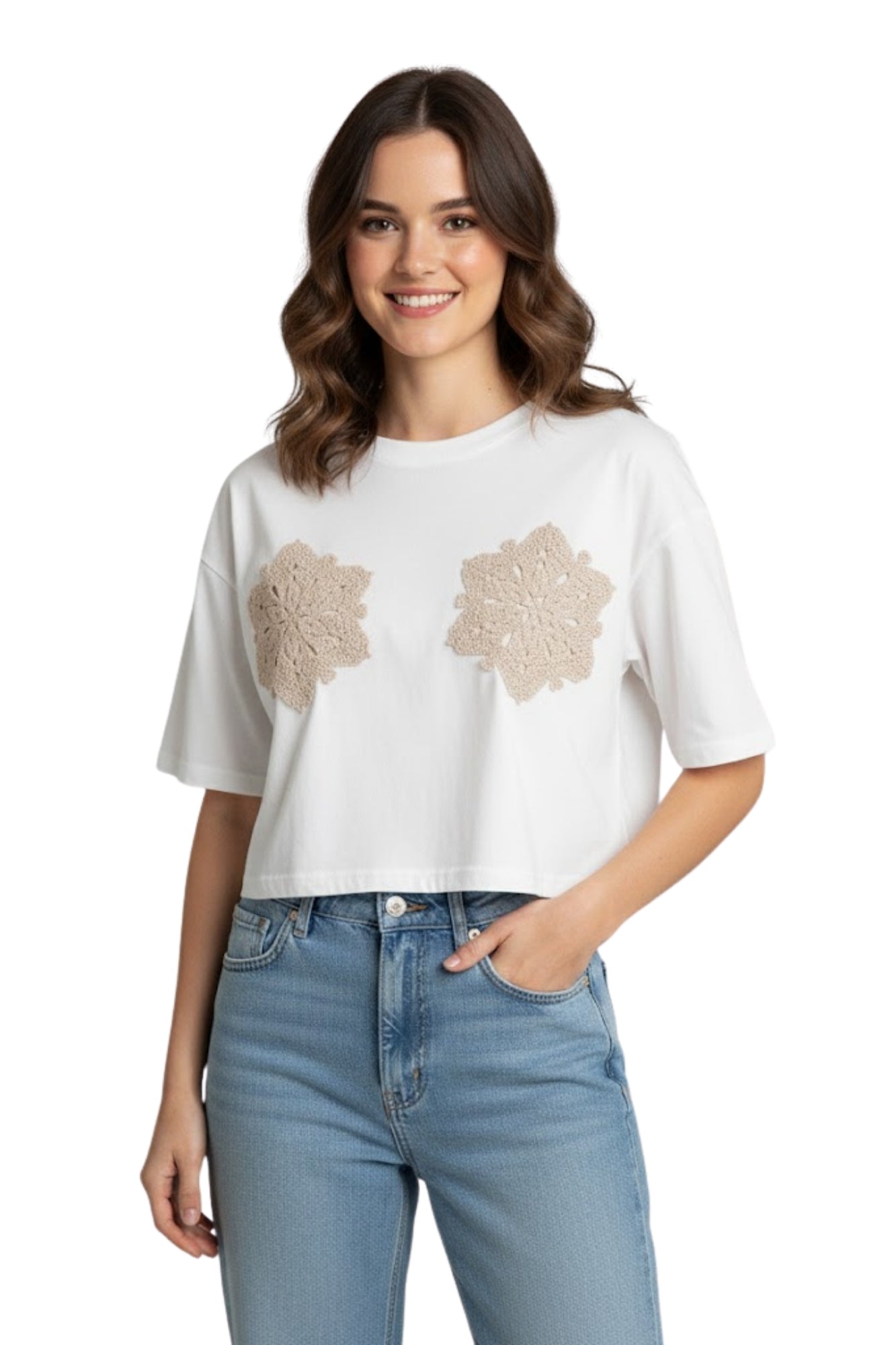 WHITE SHIRT WHIT LACE