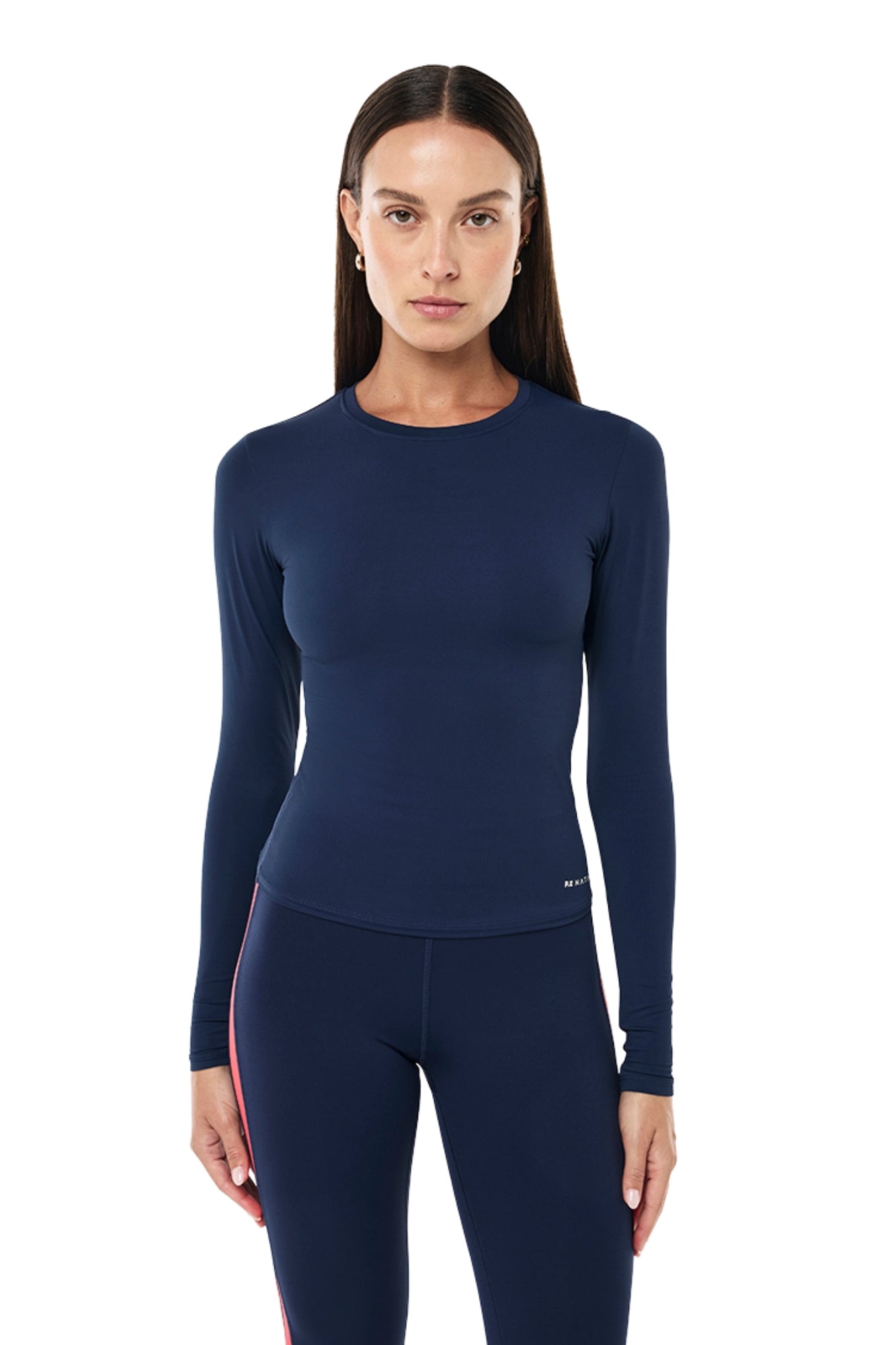 FOUNDATION LONG SLEEVE TOP IN DARK NAVY