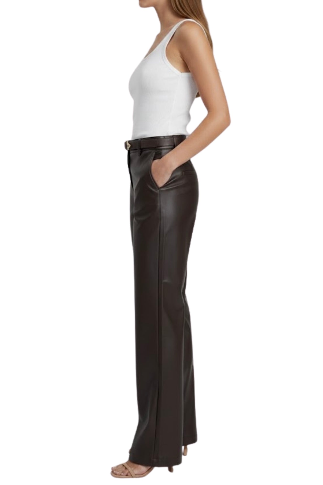 AVERI PU CHOCOLATE PANTS