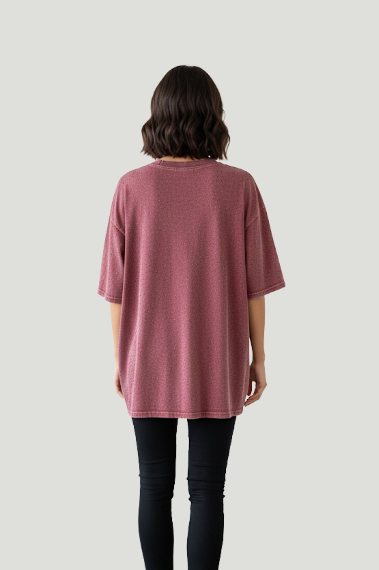 RHINESTONE BURGUNDY TOP