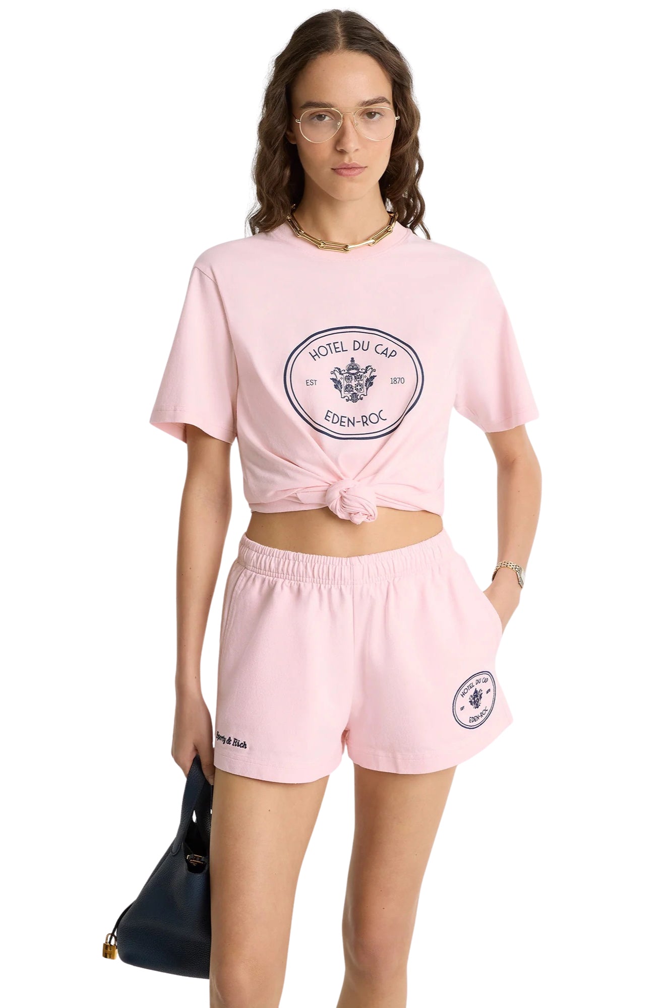 EDEN CREST PINK AND NAVY DISCO SHORT