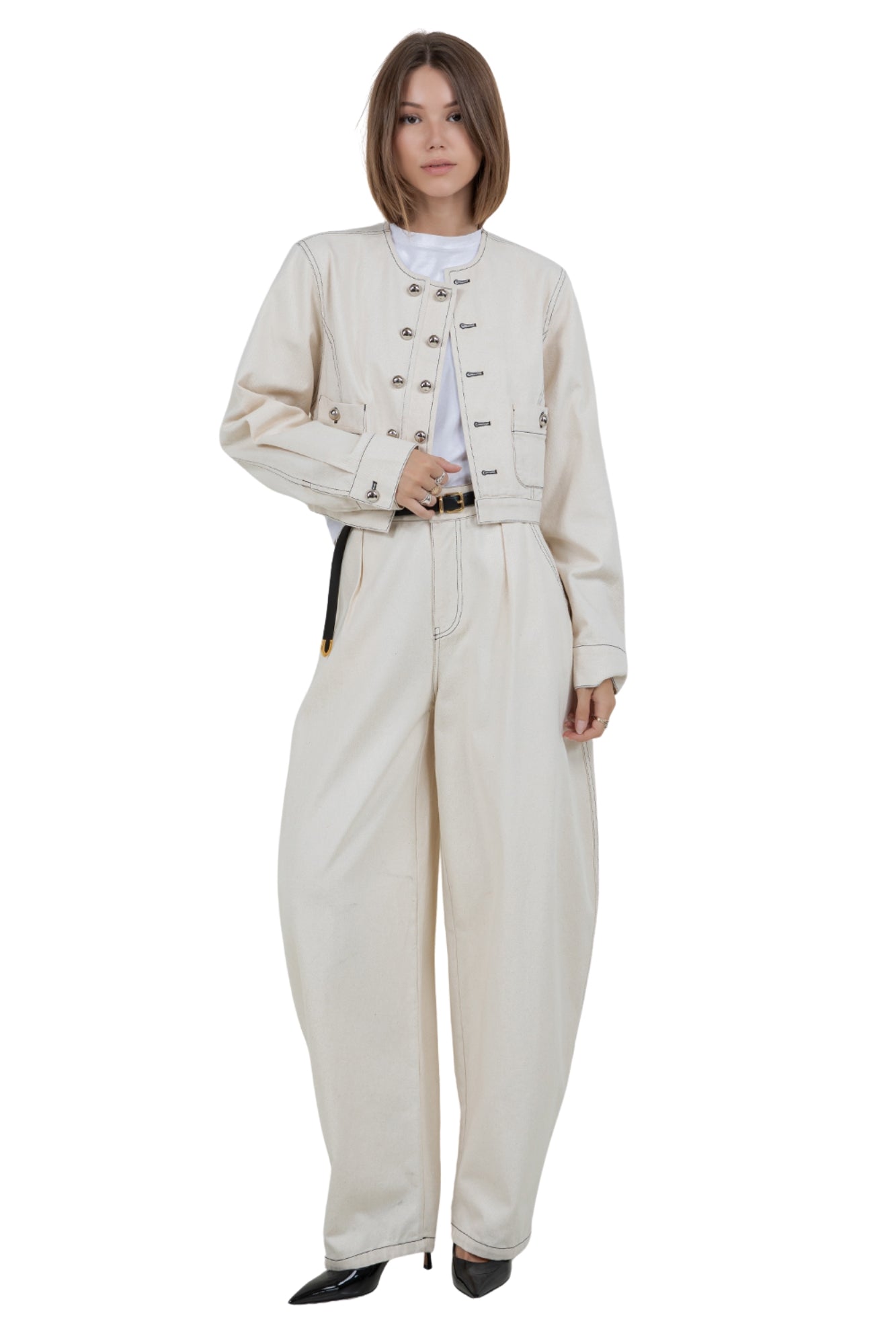 SOFT COTTON OATMEAL WASHED SET