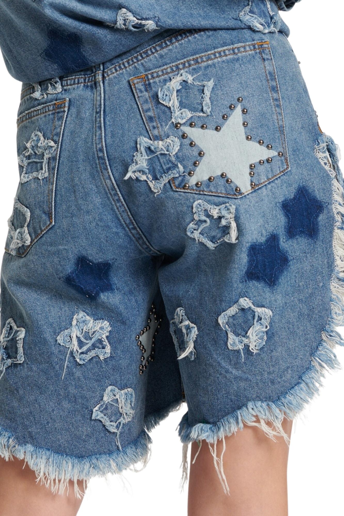     JOHNNY-BLUE-STAR-HIGH-WAIST-FRANKIES-LONG-LENGTH-DENIM-SHORT1