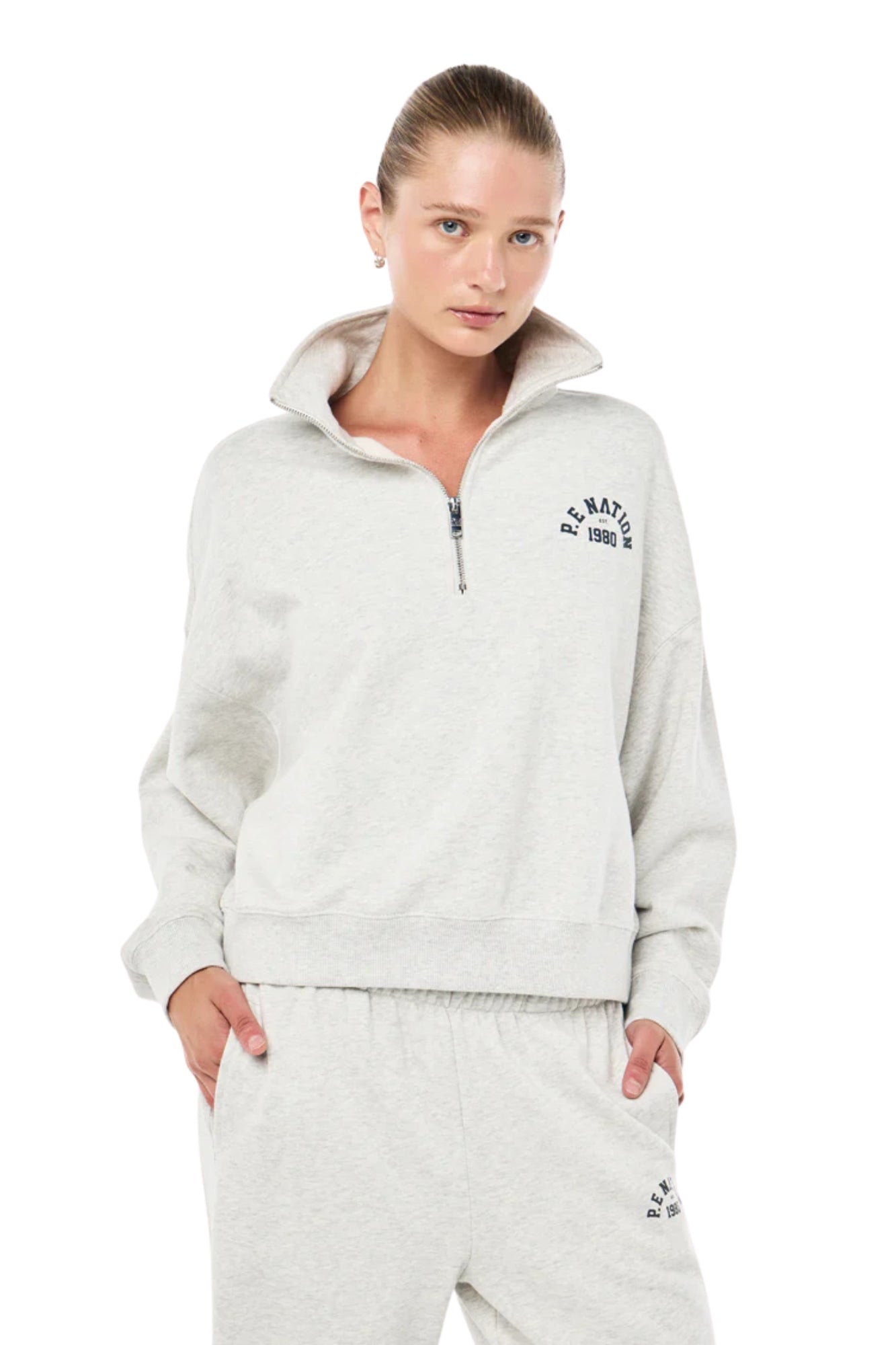 SWERVE NECK IN GREY MARLE