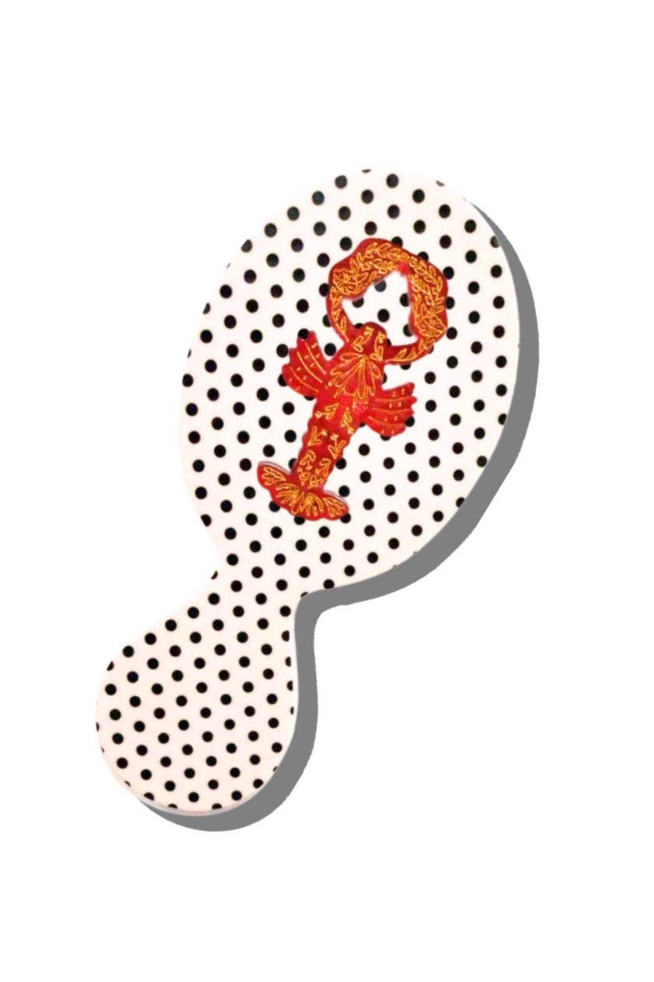 HAND PAINTED LOBSTER HANDBAG HERO BRUSH